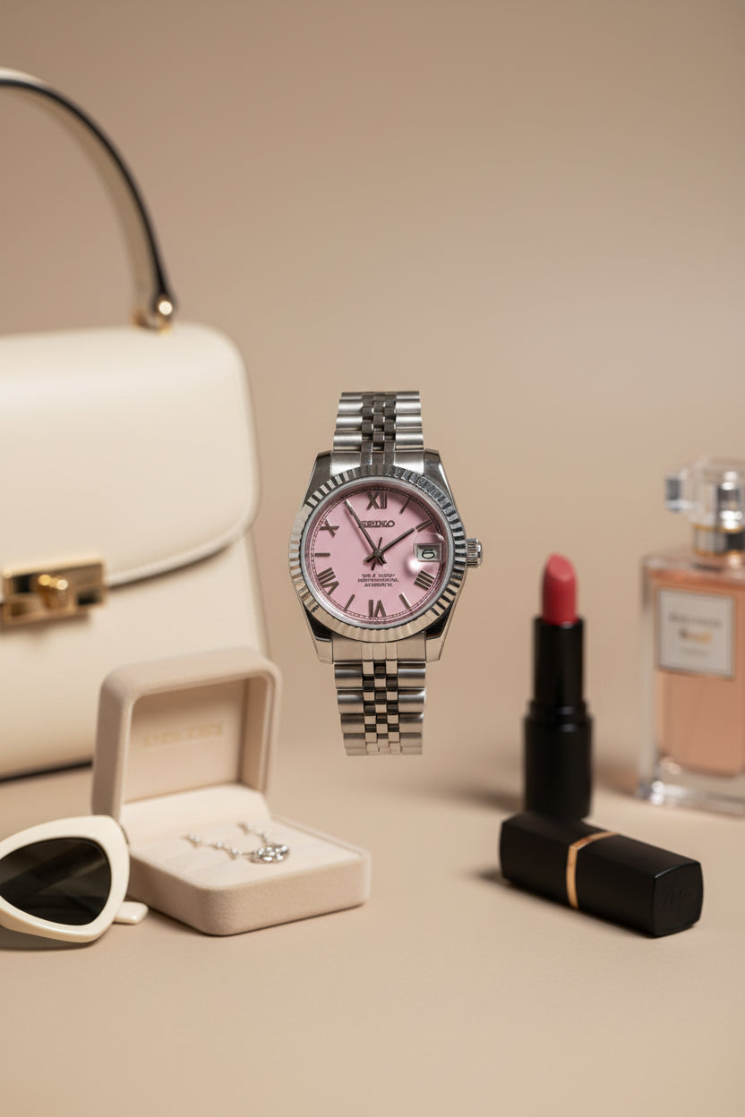 Mod Prestique Royal Pink Roman Dial