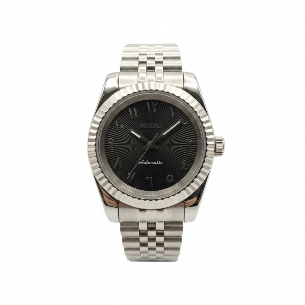 Mod Prestique Black Textured Arabic Dial