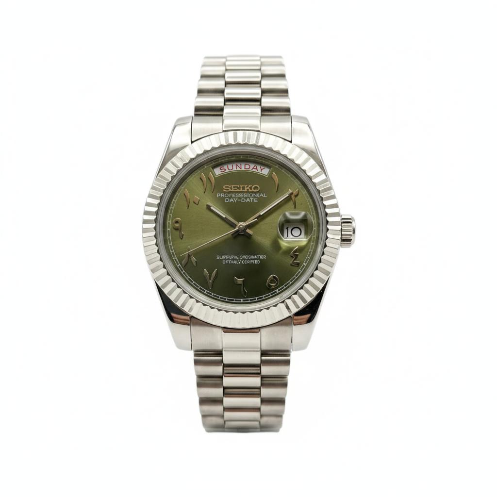 Mod Prestique-Date Olive Arabic Dial