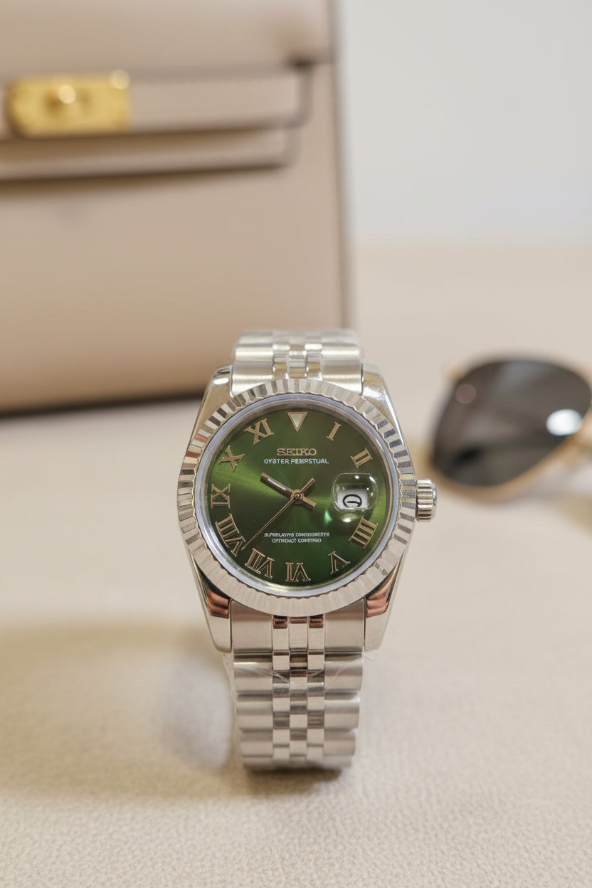 Mod Prestique Green Roman Dial
