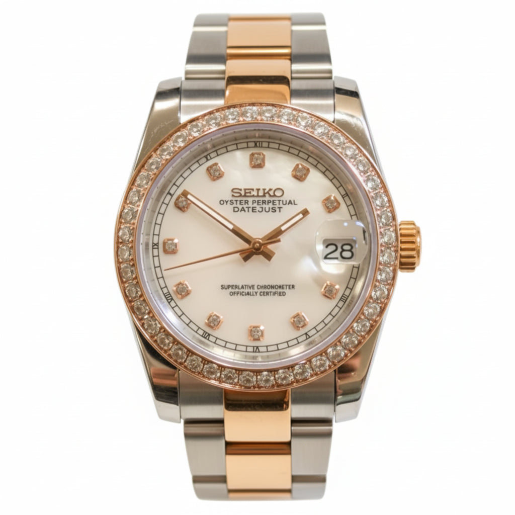 Mod Prestique Full White Diamond Dial