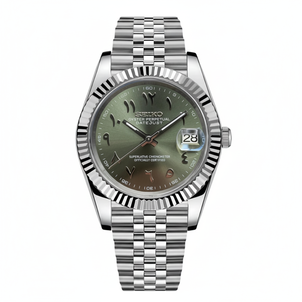 Mod Prestique Olive Green Arabic Dial
