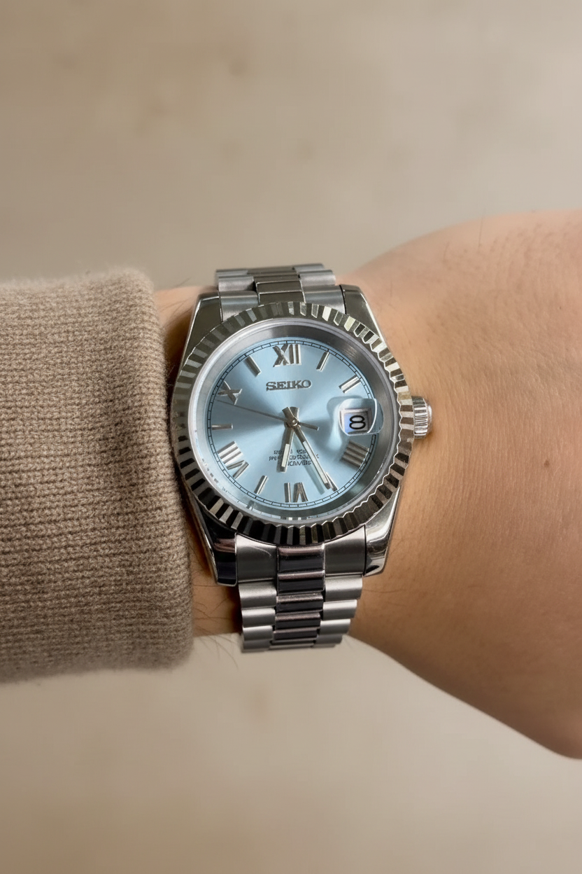 Mod Prestique Light Blue Roman Dial