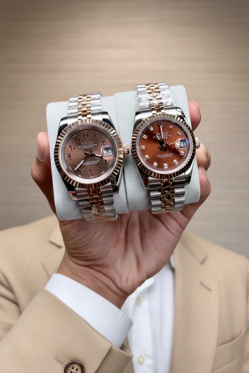 Mod Prestique Chocolate Rose Gold Dial